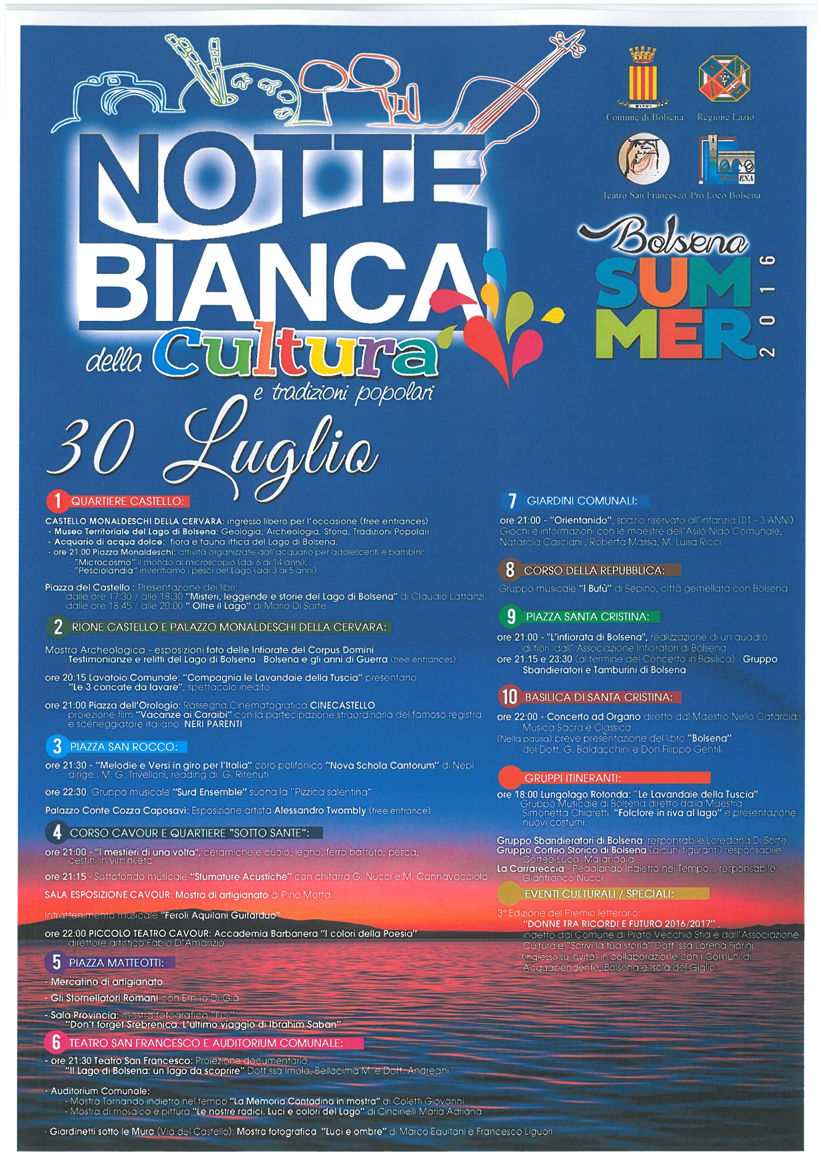 bolsena notte bianca della cultura e delle tradizioni